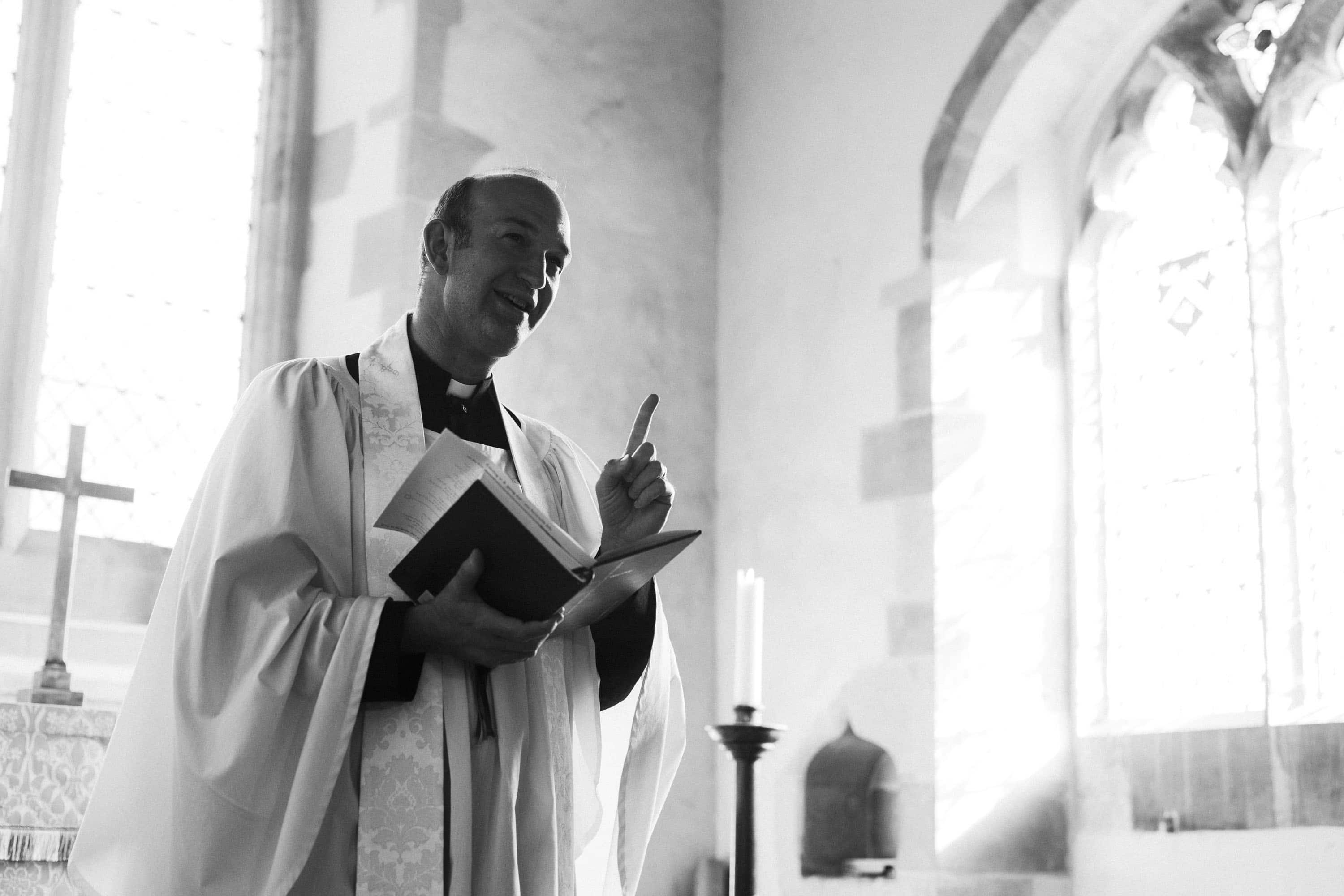 vicar giving sermon