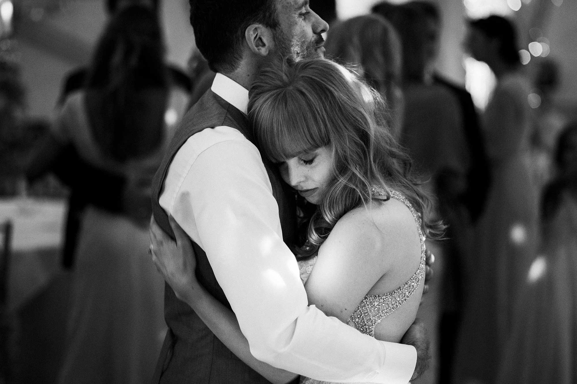 black and white wedding photography first dance