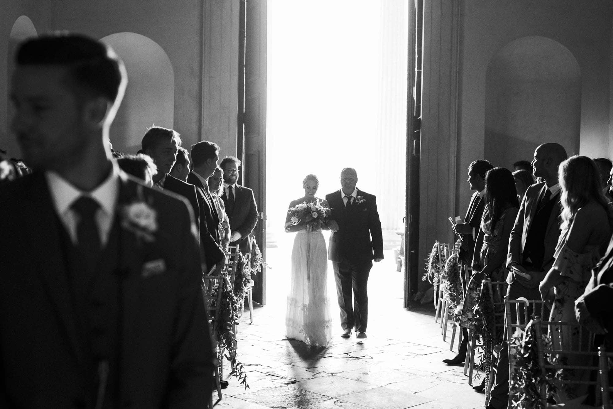 bride enters ceremony