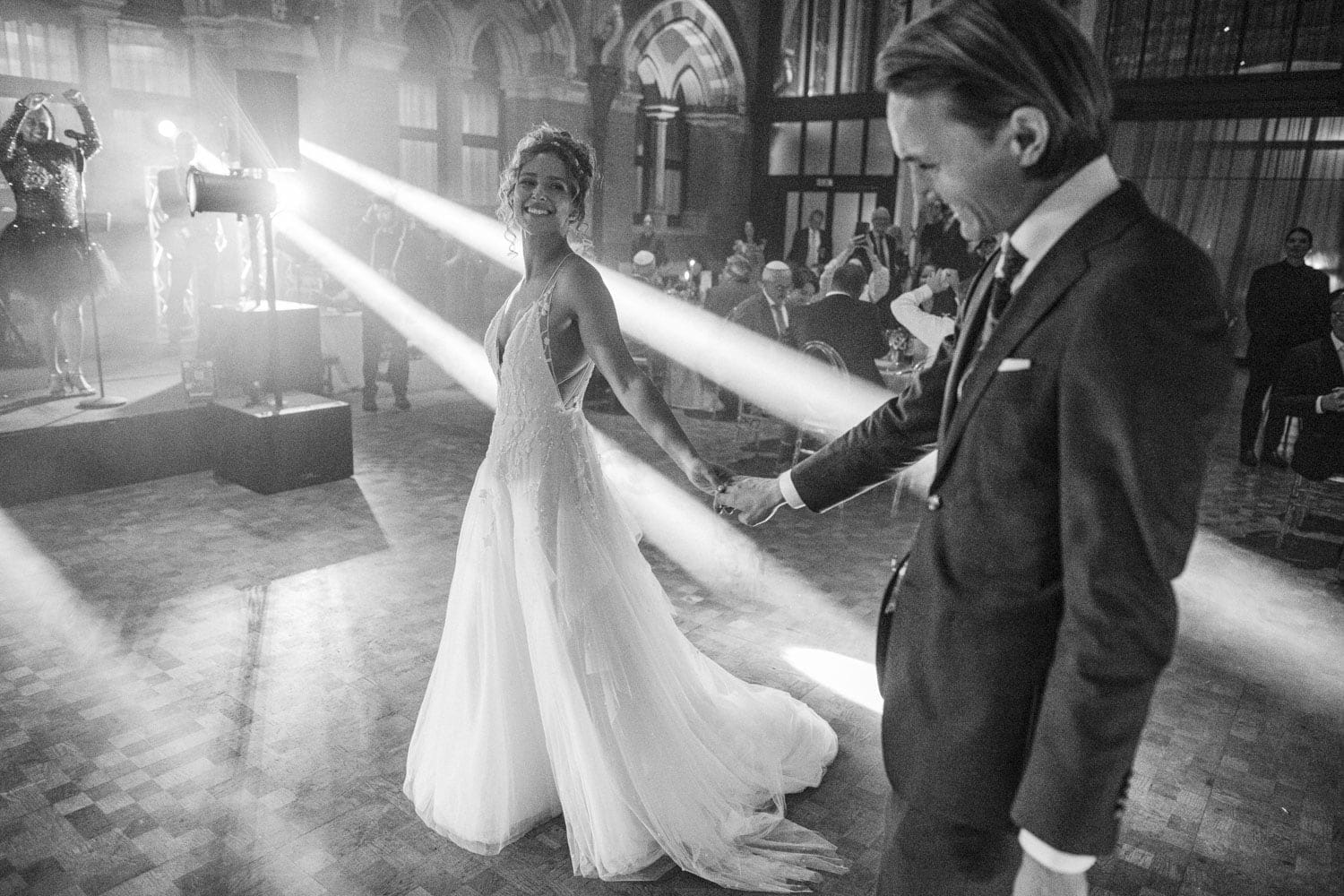 fine art wedding photograph of bride and groom first dance