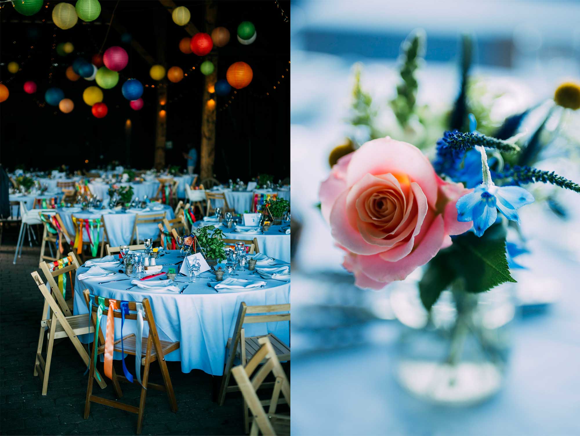 fine art wedding photography table details