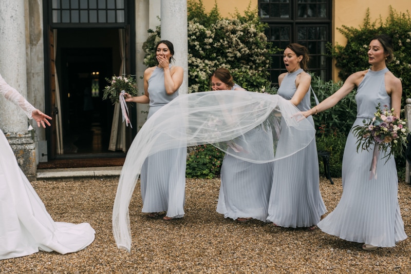 wedding photography of bridesmaids in west sussex